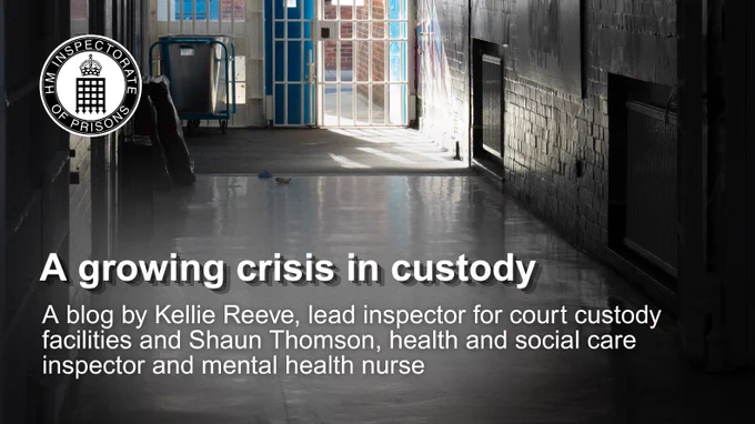 A growing crisis in custody

A blog by Kellie Reeve, lead inspector for court custody facilities and Shaun Thomson, health and social care inspector and mental health nurse.