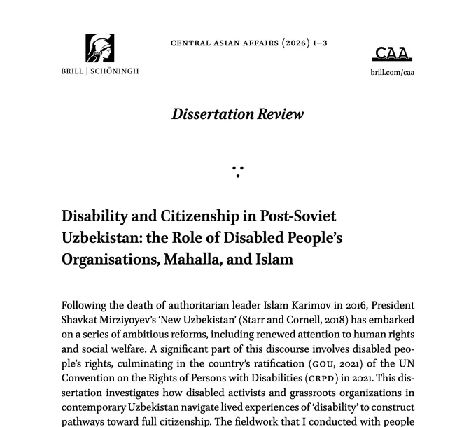 A screenshot of the publication main page.