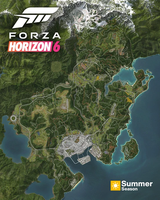 Forza Horizon 6 Japan Summer Season World Map