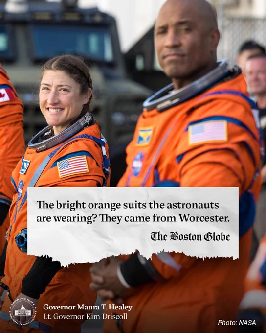Astronaut suits came from Worcester.