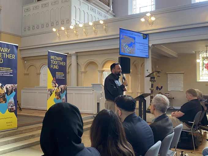 Harinder Mahil addressing Medway Together Fund Launch