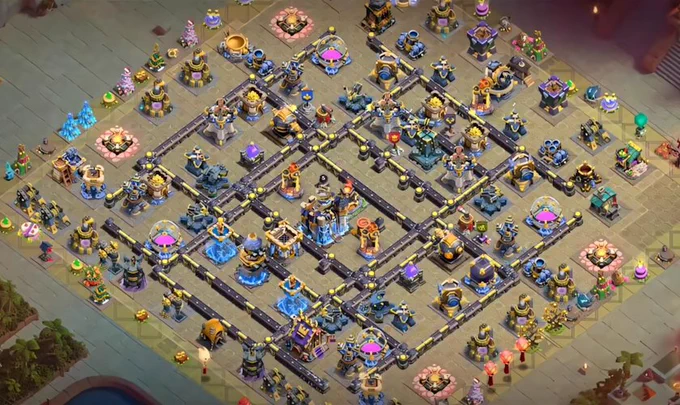 Base 7 : Spaced Defense to Reduce Electro Dragon Chains (Copy Link) - COC Base Layouts