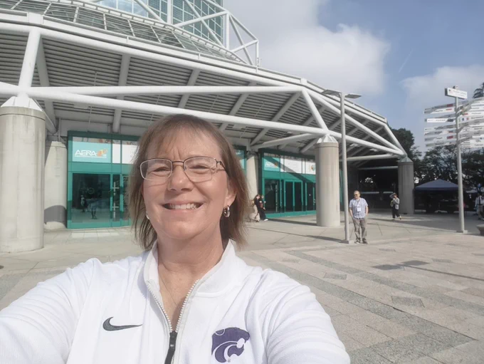 Suz at AERA in LA
