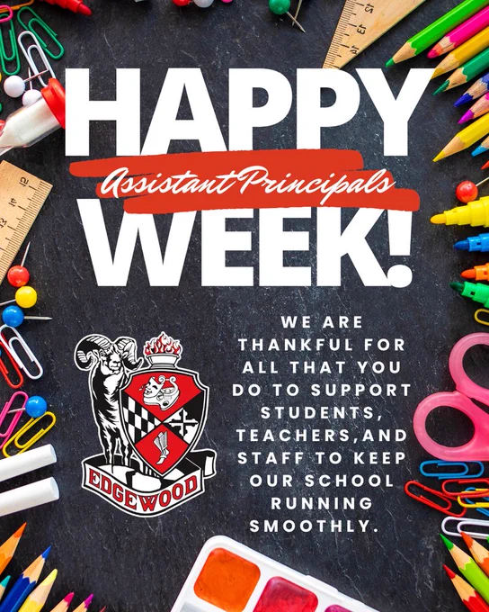 School Supplies Background Words of Appreciation for our APs