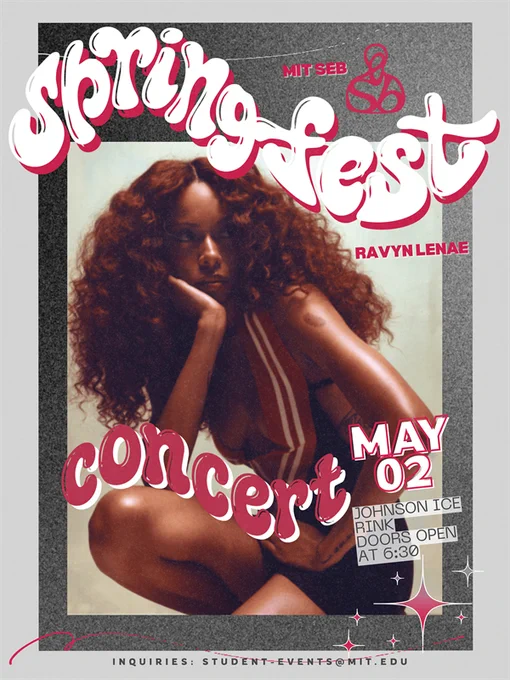Poster for Springfest with a picture of Ravyn Lenae 