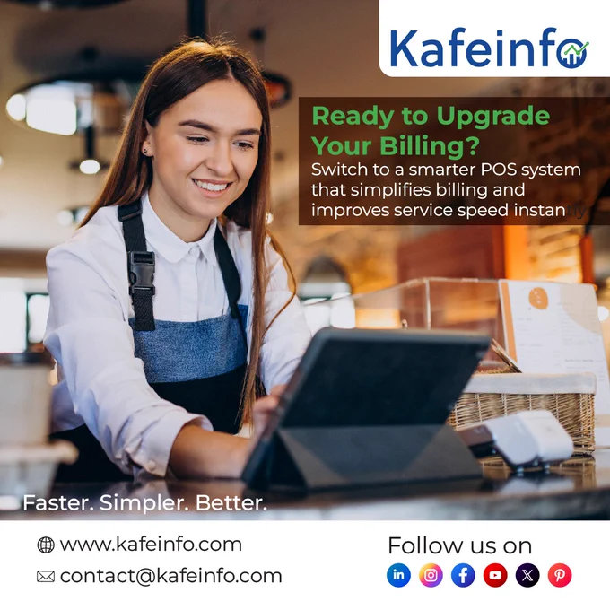 Upgrade Your Billing Experience with Kafeinfo POS

Still stuck with slow billing and long queues? ⏳
It’s time to switch to Kafeinfo POS—a smarter solution that makes billing faster, easier, and more efficient.

Deliver better service, save time, and grow your business effortlessly. 🚀
📩 contact@kafeinfo.com
🌐 www.kafeinfo.com
App Store: https://lnkd.in/geT2auxS
Play Store: https://lnkd.in/gWPYtnVR 

#Kafeinfo #SmartPOS #RestaurantManagement #BillingSolutions #FasterService #BusinessGrowth #FoodBusinessTech #CateringSolutions #WorkSmarter #DigitalTransformation #RestaurantSuccess #POSSystem #EfficiencyMatters #TechForBusiness #HospitalityTech