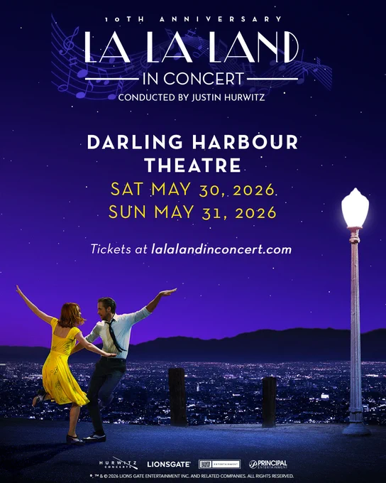 La La Land in Concert is coming to Darling Harbour Theatre on Saturday 30 & Sunday 31 May 2026