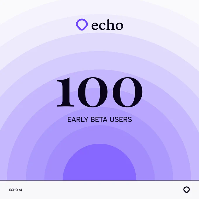 Echo AI celebrates 100 early beta users