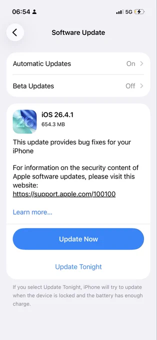 iOS 26.4.1 released