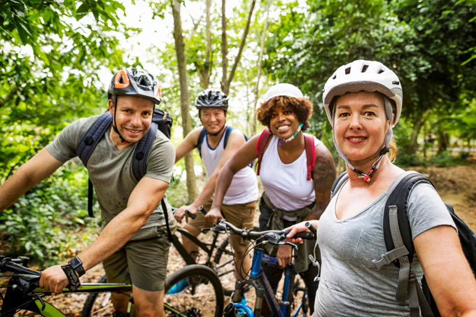 cyclists out on a ride