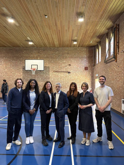 Labour colleagues at the announcement of new youth funding