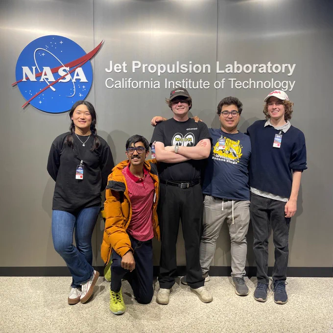 SlugSat students visiting NASA’s Jet Propulsion Laboratory.