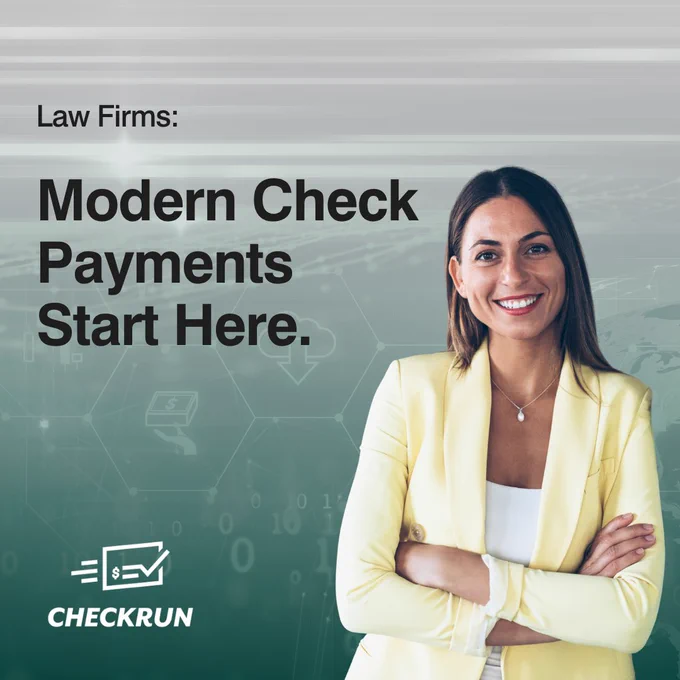 From trust accounting (IOLTA) requirements to lien and settlement payments, checks provide the control, documentation, and compliance law firms need.

👉 See how law firms are modernizing payments:

https://checkrun.com/blog/how-law-firms-handle-trust-and-lien-check-payments/