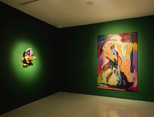 Installation view of Sarah Dwyer artworks exhibited at Highlanes Gallery 2026