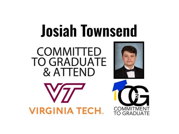 Josiah Townsend committed to graduate and attend Virginia Tech