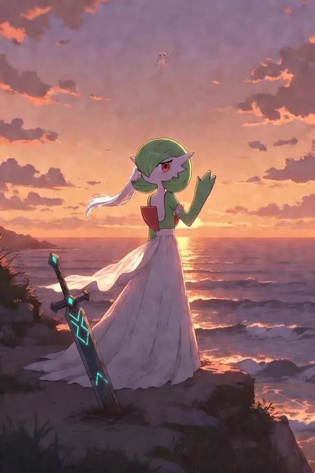 Gardevoir goodbye and Chien-pao's sword.