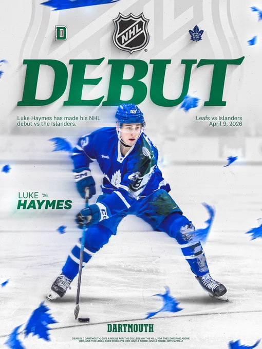 DMIH Luke Haymes makes NHL debut