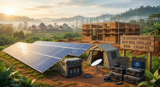 This is not another village project.
This is a sovereign media franchise.
From Bafut Kingdom, Cameroon — ground zero of one of Africa’s most under-reported crises — we are building the Bafut Royal Ecovillage as the flagship hub of a five-node, solar-powered, community-owned media network.
Solar infrastructure first.
Digital sovereignty second.
Economic independence by 2029.
No more aid dependency. Only ownership, IP monetization, and global distribution of indigenous knowledge.
Full blueprint now published. Serious partners (Europe, US, China, and beyond) are invited to review the complete architecture, revenue model, and on-chain capital gateway.
Read the field dispatch:
https://www.joshuatberglan.com/bafut-royal-ecovillage-the-sovereign-franchise-blueprint
#SovereignFranchise #ImpactInvesting #OffGridSolar #DigitalSovereignty #IndigenousInnovation #SustainableAfrica #RegenerativeEconomy #MediaForGood #ChinaAfrica #EuropeAfricaPartnership