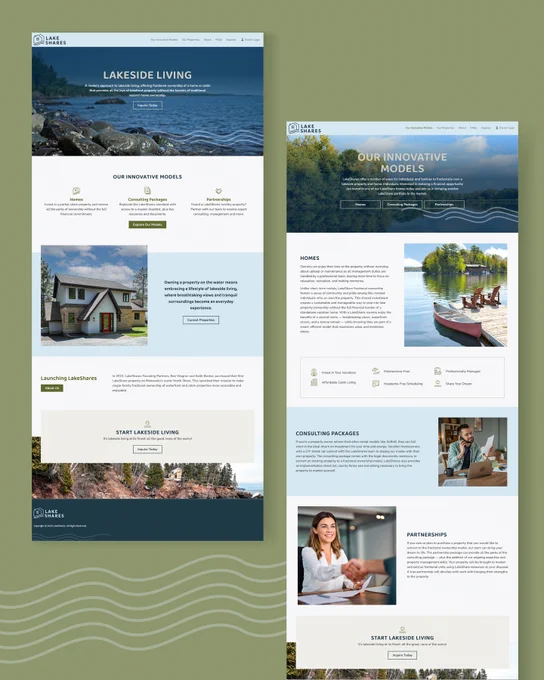 LakeShares web pages