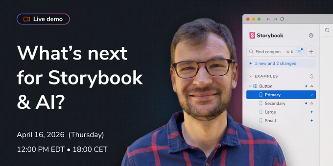 what's next for storybook and AI webinar invitation