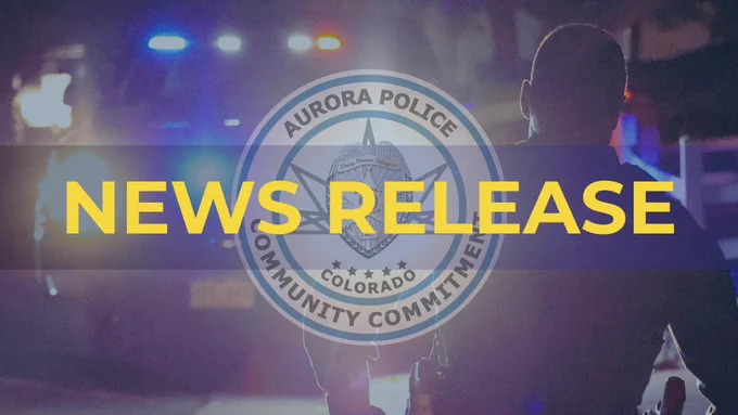 Image of officer at scene with overlay of APD seal and text stating news release.
