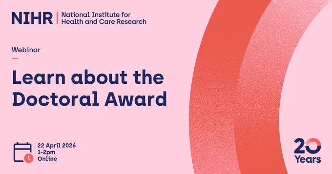 Webinar: Learn about the Doctoral Award

22 April 2026
1-2pm
Online