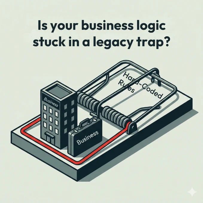Your business needs should not be locked up in code.