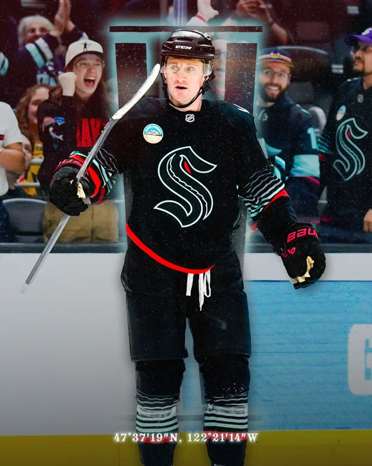 "W" graphic featuring photo of Canner celebrating his goal.