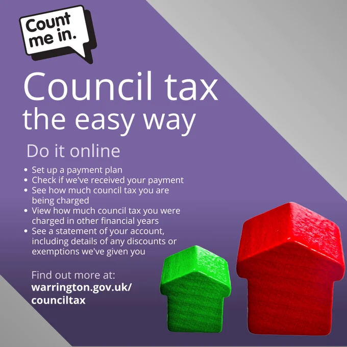 🏠 Council tax bills for 2026/27 have now been issued. ❓ Did you know? You can view your council tax account – including your new 2026/27 bill – online anytime. 👉 Visit our website to manage your account: https://www.warrington.gov.uk/manage-your-council-tax-or-business-rates-account-online