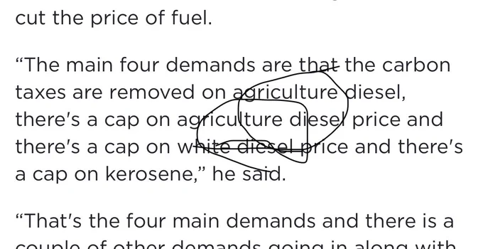 Demands in article 