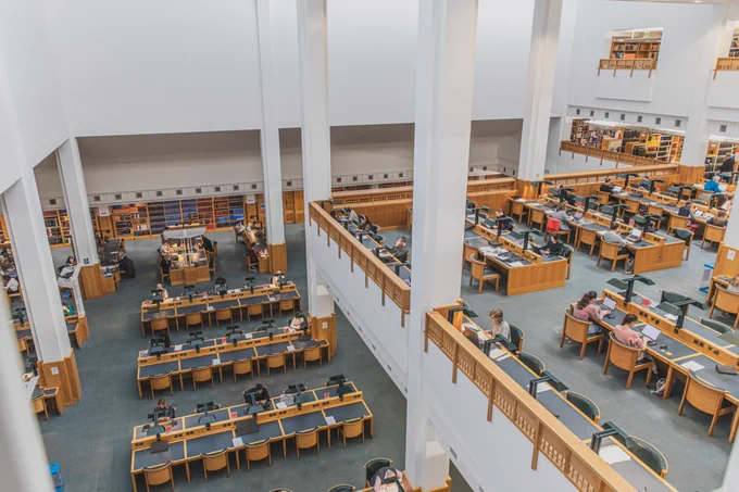 Image of the British Library Reading Rooms, St Pancras