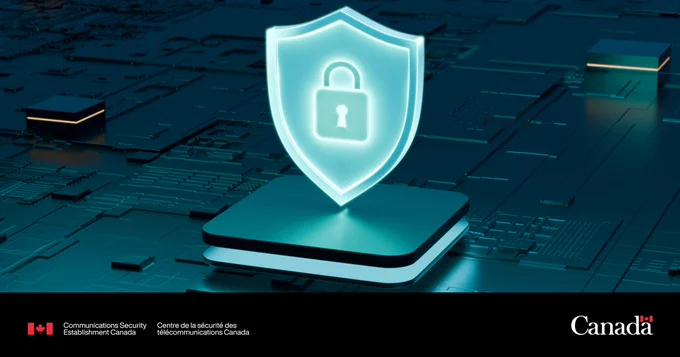 Glowing shield with a lock symbol hovering over a digital platform.