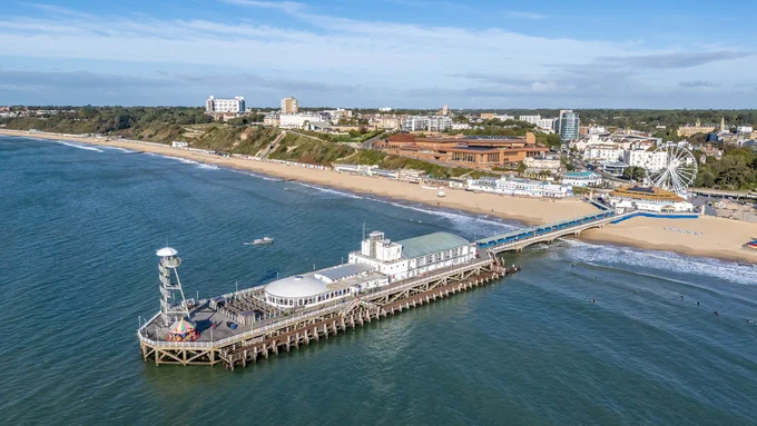 Aerial view of Bournemouth Pier