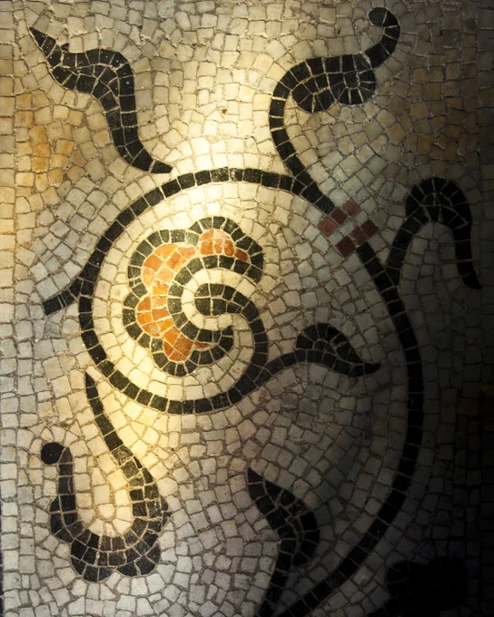 Mosaic of a flower at St. Peter's, Preston Park (c) Natalie Miller