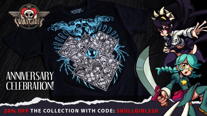 Skullgirls Anniversary Sale at Eighty Sixed, take 20% off Skullgirls with code: SKULLGIRLS20.