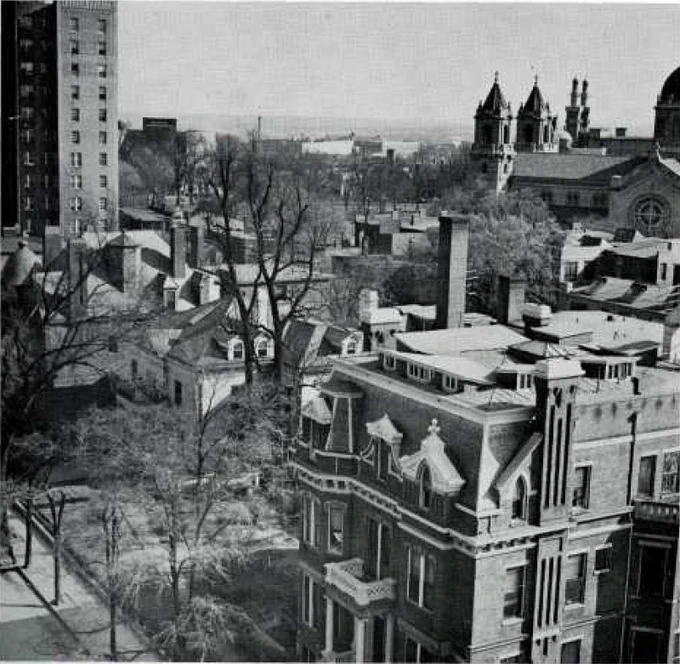 An aerial view of Richmond circa 1925. From University Archives.