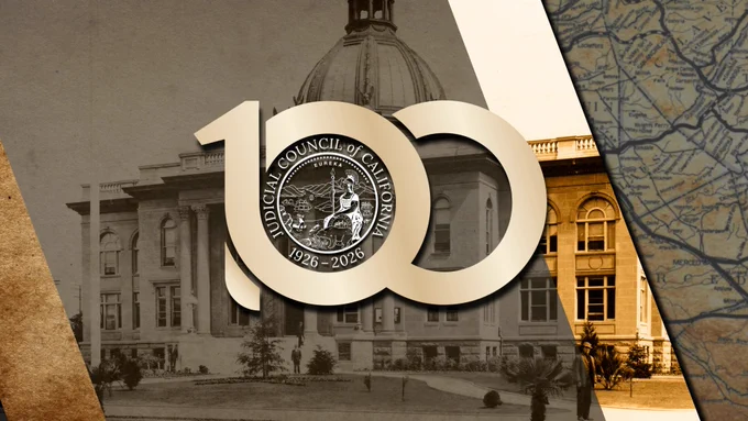 Judicial Council 100th Anniversary video title card