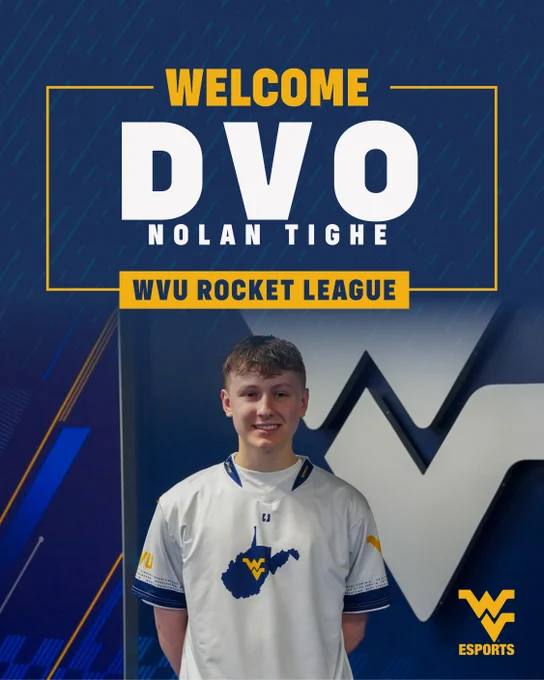 WVU Rocket League will be adding Nolan "DVO" Tighe to its roster next fall.