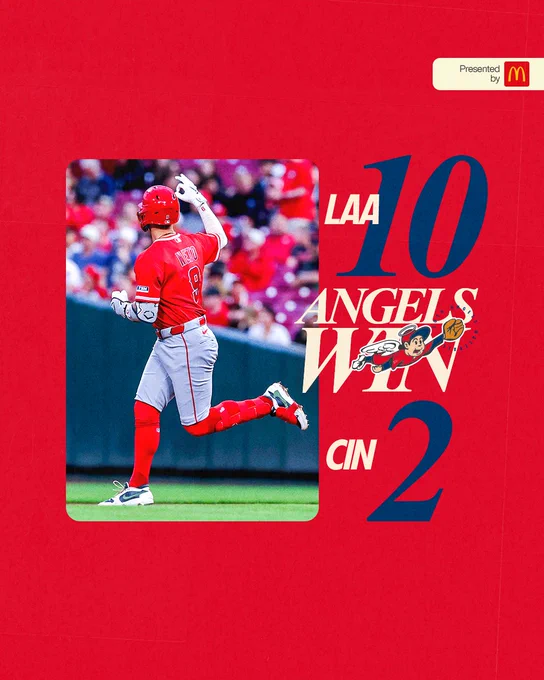 April 10: Angels Win! LAA 10, CIN 2
