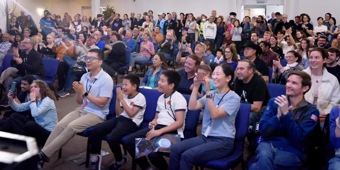Lucas Ye and his family at Ames watched the Artemis II crew return back to Earth after successfully flying around the Moon.