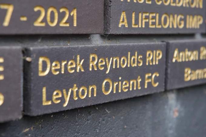 Derek Reynolds memorial brick.