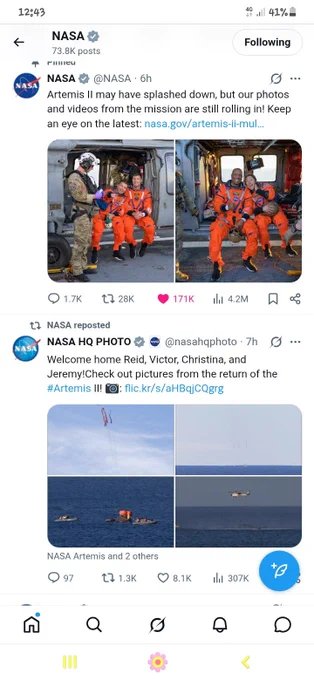 Two to follow: NASA@NASA and NASA HQ PHOTO@nasahqphoto