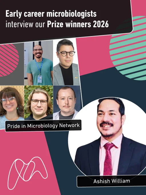 Collage featuring the Pride in Microbiology Network members interviewed by Ashish William.