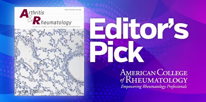 April 2026 Arthritis & Rheumatology editor's pick banner