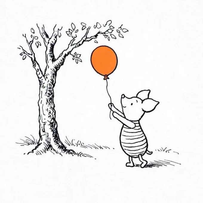 Piglet from Winnie The Poohinal and Friends