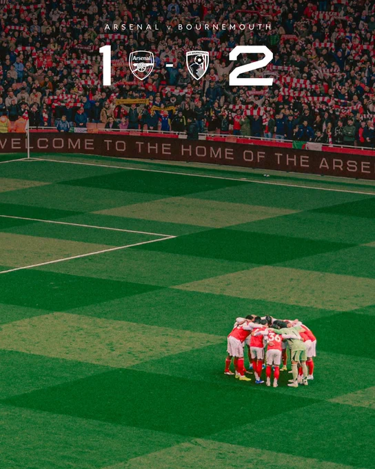 Full-time: Arsenal 1-2 Bournemouth