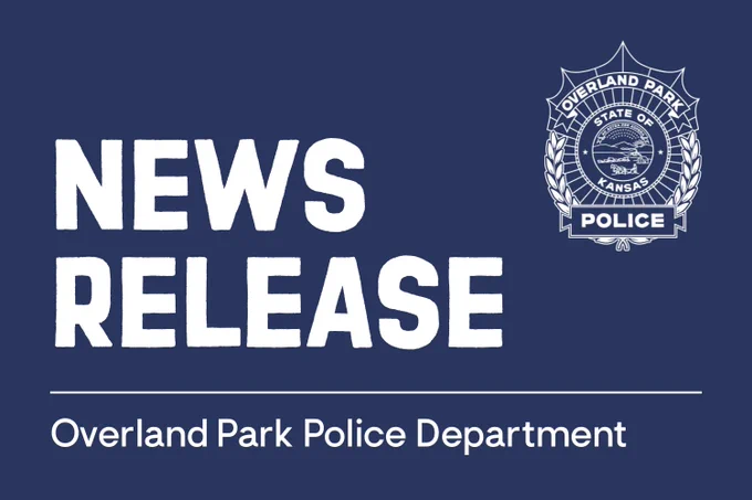 Graphic with text that reads "News Release: Overland Park Police Department"