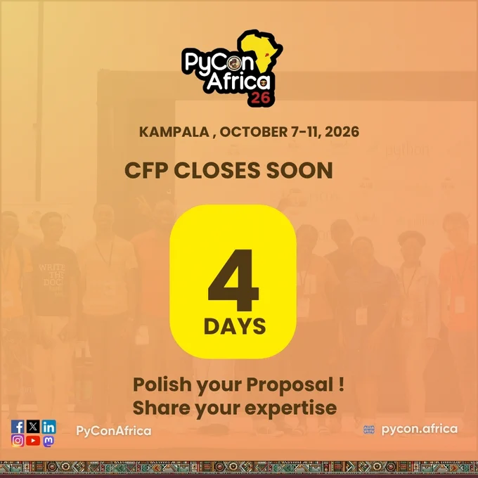 CFP for PyCon Africa 2026 closes in 4 days 