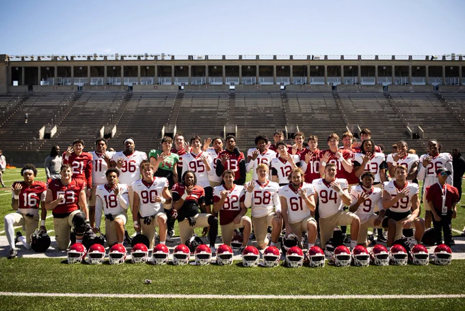 Harvard football at ring ceremony