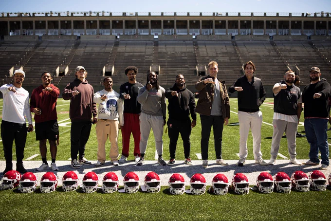 Harvard football at ring ceremony